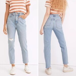 NEW Madewell Petite Momjean in‎ Austrey Wash: Ripped Edition, P27